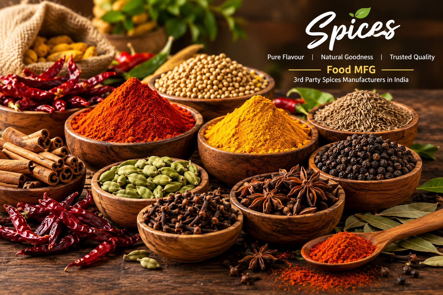 Spices - 3rd Party Spices Manufacturers in India - Food MFG